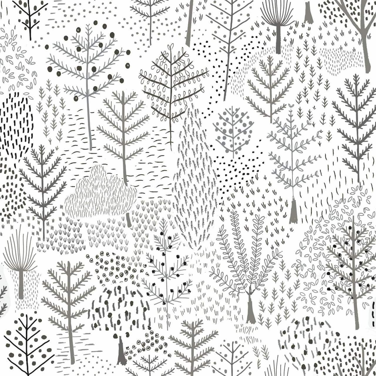 RoomMates Folklore Trees Peel & Stick Wallpaper